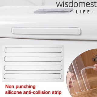 Wisdomest 8 ชิ้น / เซต ขอบประตูรถ โปร่งใส ตกแต่งอัตโนมัติ แผ่นบาร์กันชน กันชน กันชน กันชน