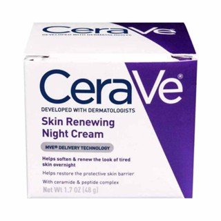  48g Cerave Moisturizing and Repairing Night Cream Restores Skin Barrier with Ceramide 1, 3, and 6-II Hyaluronic Acid to Maintain Skin Moisture