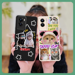 protective heat dissipation Phone Case For VIVO Y55S 5G simple youth creative leather Cartoon soft shell Waterproof funny