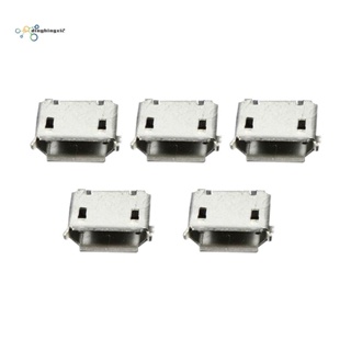 ซ็อกเก็ตแจ็คเชื่อมต่อพอร์ต PCB Micro USB Type B Female 5Pin SMT 50 ชิ้น