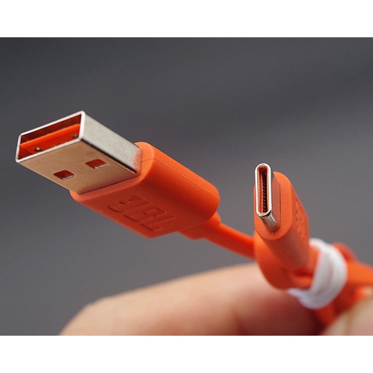 Jbl สายชาร์จลําโพง TypeC แบบสั้น สีส้ม BRIC GO3 Charge4 Flip5 Pulse5