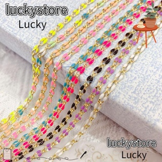 Lucky สายโซ่สเตนเลส 1 หลา 3 ฟุต สําหรับทําเครื่องประดับ สร้อยคอ สร้อยข้อมือ DIY