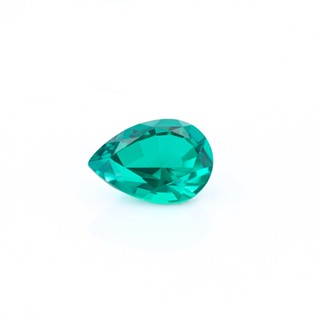 Green Pear Lab Grown Emerald Carat Hydrothermal Loose Colombian Emeralds