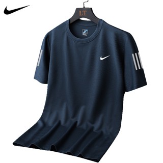 Nike เสื้อยืดลําลอง แขนสั้น คอกลม ระบายอากาศ น้ําหนักเบา สําหรับผู้ชาย เหมาะกับการเล่นฟิตเนส กีฬา 100%