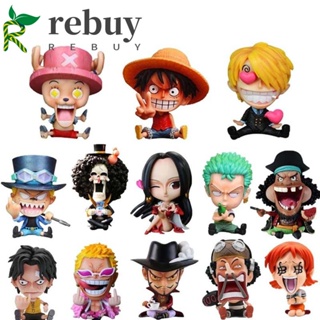 Rebuy โมเดลฟิกเกอร์ อนิเมะ Monkey D Luffy Sanji Ace Roronoa Zoro Hancock Nami Sabo ขนาด 9 ซม. ของเล่นสําหรับเด็ก