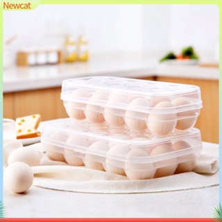 {Newcat} กล่องพลาสติก PP แบบพกพา สําหรับเก็บไข่ในตู้เย็น