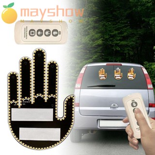 Mayshow โคมไฟ LED ป้ายภาษานิ้วกลาง พร้อมรีโมตคอนโทรล สําหรับตกแต่งรถยนต์