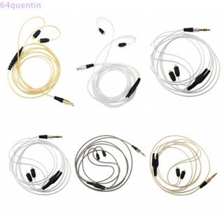 Quentin MMCX สายเคเบิลหูฟัง 3.5 มม. ถอดเปลี่ยนได้ น้ําหนักเบา สีเทา สีเงิน สีทอง MMCX MP3 MP4 DIY