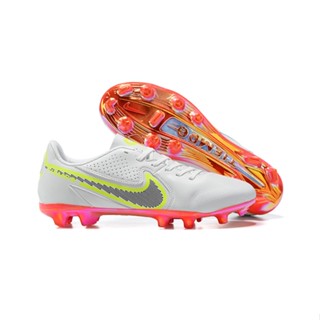 Tiempo legend 9 elite FG legend nine generations all knitted FG รองเท้าฟุตบอล สีขาว