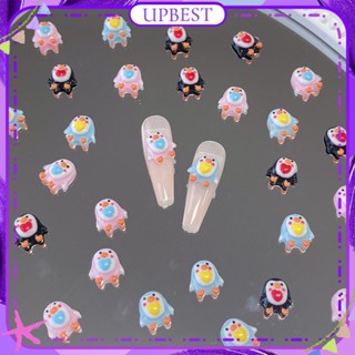 ♕ 50pcs Nail Art Cartoon Mini Penguin Series Jewelry Ice Transparent Colorful Resin Nail Decoration Manicure Tool For Nail Shop 10 Designs UPBEST