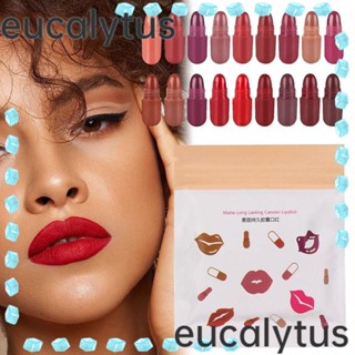 Eucalytus1 ลิปสติกแคปซูล 18 สี ติดทนนาน ไม่เหนียวติด เซ็กซี่ สําหรับแต่งหน้า ปาร์ตี้