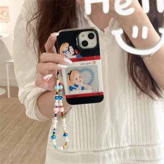 เคสโทรศัพท์มือถือ ซิลิโคน กันกระแทก ลายการ์ตูนเจ้าหญิงเทพนิยาย พร้อมสายโซ่คล้อง สองชั้น สําหรับ iphone 11 12 13 14 14promax 14 13Pro 11 12