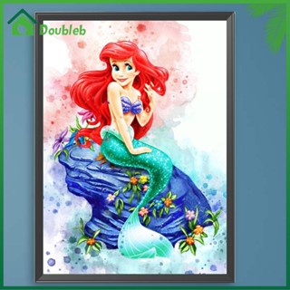 【Doub X ✮】ภาพวาดสีน้ํามัน ตามตัวเลข รูปเจ้าหญิงนางเงือก DIY สําหรับตกแต่งผนังบ้าน ✮