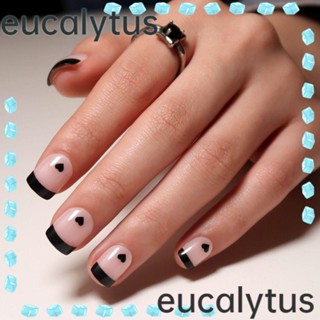 Eucalytus1 เล็บปลอม แบบกด DIY สไตล์ฝรั่งเศส 24 ชิ้น