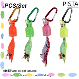 Pista ตะขอไม้ รูปกุ้ง แบบพกพา ทนทาน สุ่มสี สําหรับตกปลา 5 ชิ้น