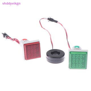 Vhdd โวลต์มิเตอร์ดิจิทัล LED แอมมิเตอร์ 50-380V 0-100A 0-99Hz AC สามจอแสดงผล 22 มม.