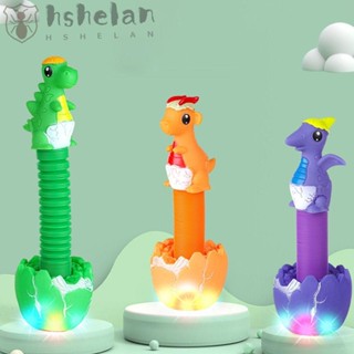 Hshelan ไดโนเสาร์ ป๊อป หลอด Diy เรืองแสง พร้อมของเล่นทางประสาทสัมผัส เบา