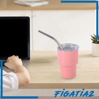 [Figatia2] แก้วมัก มีฉนวนกันความร้อน พร้อมหลอดดูด 100 มล. สําหรับชา กาแฟ นม น้ําผลไม้ น้ําเย็น