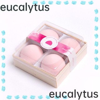 Eucalytus1 4 ชิ้น / กล่อง ฟองน้ําแต่งหน้า ผู้หญิง เครื่องสําอาง ฟองน้ําแต่งหน้า พัฟฟองน้ํา เครื่องปั่น