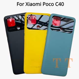 ฝาครอบแบตเตอรี่ สําหรับ Xiaomi Poco C40 220333Qpg เคสด้านหลัง แบบเปลี่ยน สําหรับ Mi Poco C40