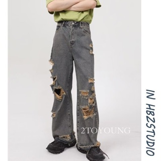 2TOYOUNG  กางเกงขายาว คาร์โก้ กางเกง เชือกอเมริกันคลาสิค Cargo pants 2023 NEW AG080916 ทันสมัย Trendy Stylish สวย A20M02O 36Z230909