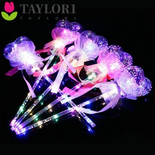 Taylor1 ไม้กายสิทธิ์คอสเพลย์ รูปดาว หัวใจ มีไฟ LED เรืองแสง 1 ชิ้น