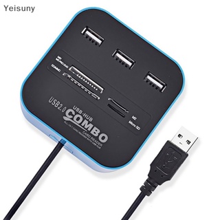 [Yei] ฮับ USB 2.0 3 พอร์ต SD/TF แยกช่องเสียบการ์ด Micro สําหรับคอมพิวเตอร์ PC