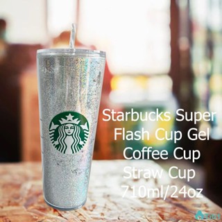 Starbucks Super Flash Cup สตาร์บัคส์ ซุปเปอร์ แฟลช คัพ เจล แก้วกาแฟ หลอดดูด 710มล. TH1