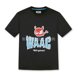 Waac เสื้อยืดแขนสั้น คอกลม ผ้าฝ้าย พิมพ์ลายตัวอักษร แฟชั่นฤดูร้อน สําหรับผู้ชาย และผู้หญิง E6WWG