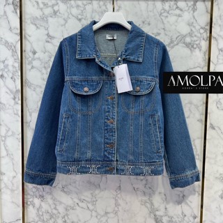 ♥ เช็คสินค้าก่อนสั่ง JACKET CELINE DENIM แจ็คเก็ต เสื้อยีนส์ กระดุมปั้ม ขอบเสื้อรีดเพชร ซีลีน เซลีน