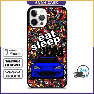 เคสโทรศัพท์มือถือ ลาย Eat Sleep Jdm สําหรับ iPhone 14 Pro Max 13 Pro Max Samsung Galaxy Note10+ S21Ultra