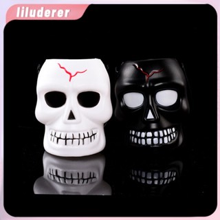 Mini White Skull Halloween Candy Jug Halloween Candy Bucket Skull Bucket Party Decor ฮาโลวีน HO