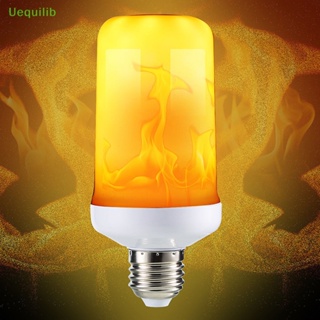 Uequilib ใหม่ หลอดไฟเอฟเฟคเปลวไฟ LED E27 5W 4 โหมด สําหรับตกแต่ง