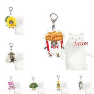 Daron พวงกุญแจ จี้การ์ตูนแมว อาหารแมวแฮปปี้ เครื่องประดับ DIY