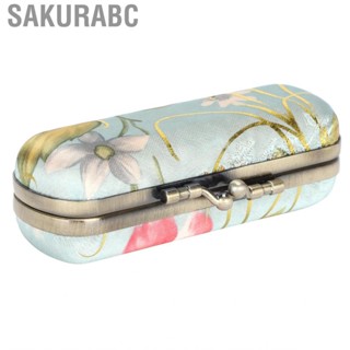 Sakurabc Lipstick Case Vintage Embroidery Pattern Portable Holder