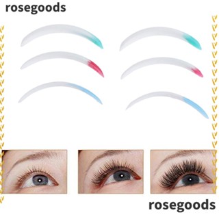 Rosegoods1 เครื่องมือดัดขนตาซิลิกาเจล สีดํา ใช้ซ้ําได้ 5 ชิ้น