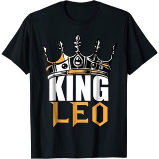 เสื้อยืด พิมพ์ลายราศี King Leo Zodiac เหมาะกับของขวัญวันเกิด