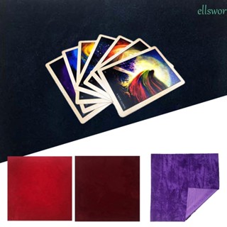 Ellsworth แผ่นผ้าไพ่ทาโรต์ สีพื้น สําหรับเล่นเกมกระดาน