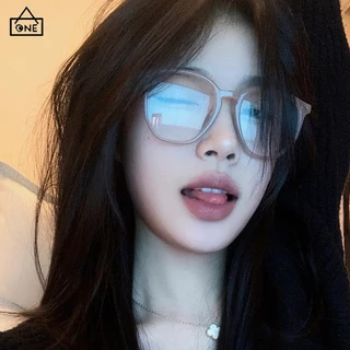 COD❤️แว่นตาป้องกันแสงสีฟ้าคอมพิวเตอร์กรอบเหลี่ยมสไตล์เกาหลีย้อนยุคแฟชั่นเบาพิเศษแว่นกรองแสงสำหรับผู้ชายและผู้หญิง-a.one
