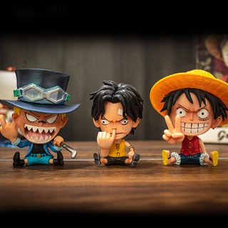 Blowgentlywind โมเดลฟิกเกอร์อนิเมะ ONE PIECE Sitg Big Head ขนาดมินิ 9 ซม. ของเล่นสําหรับเด็ก