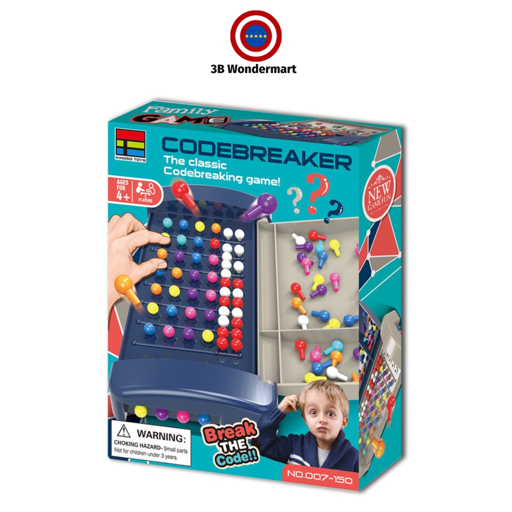 Classic Code Breaking Mastermind Family Boardgame Toy Mainan Pecah Kod Educational Learning Code Bre