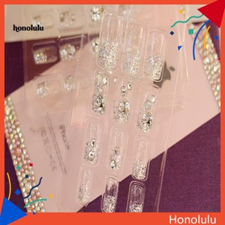 Hono* สติกเกอร์กลิตเตอร์ แวววาว ติดง่าย สําหรับตกแต่งเล็บปลอม ทุกโอกาส 24 ชิ้น