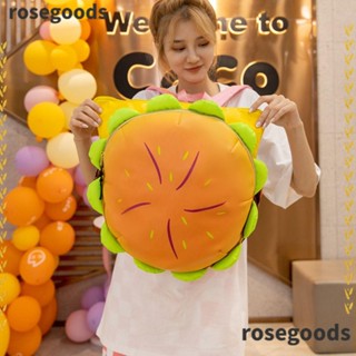 Rosegoods1 กระเป๋าสะพายไหล่ หนัง Pu ลายแฮมเบอร์เกอร์น่ารัก สําหรับผู้หญิง