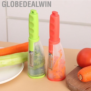 Globedealwin Vegetables Peeler Storage Type Household Stainless Steel Vegetable with Tube