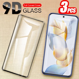 3Pcs 9D Full Cover Curved Glass For Honor 90 5G Tempered Glass Honar 90 Honer 90 Honor90 REA-AN00 2023 6.7inch Screen Protector