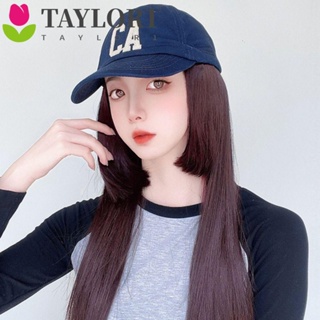 Taylor1 หมวกเบสบอล วิกผมสังเคราะห์ สีน้ําตาล ทนความร้อน สําหรับผู้หญิง