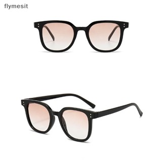 Flymesit แว่นตากันแดด ป้องกันแดด กรอบสีดํา ขนาดใหญ่ สไตล์เกาหลี สําหรับผู้หญิง