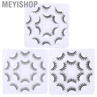 Meyishop 8 Pairs Three-Dimensional  Long Thick Curly Lashes Eye Make