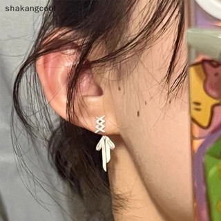 Shakangcool ต่างหูสตั๊ด ประดับโบว์ สีขาว สวยหรู สไตล์วินเทจ เครื่องประดับแฟชั่น ปาร์ตี้ สําหรับผู้หญิง SGL