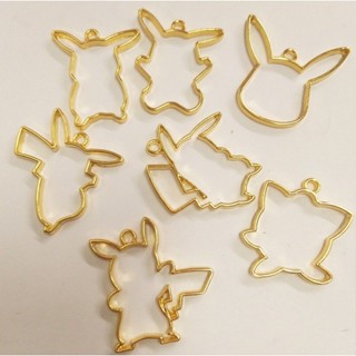 7pcs / set Cute Pikachu Key Open Frame Pendant Open Frame Charm Magic Girl DIY Clearance sale